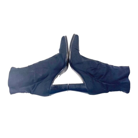 Armando Pollini Vintage Sock Boots 70s Go Go Style Black stretch Size 39 EUR / 8 - Picture 7 of 11